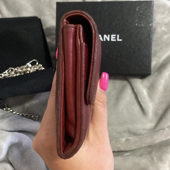 💋 Chanel Lambskin Red quilted Interlocking CC logo wallet - Picture 6 of 6